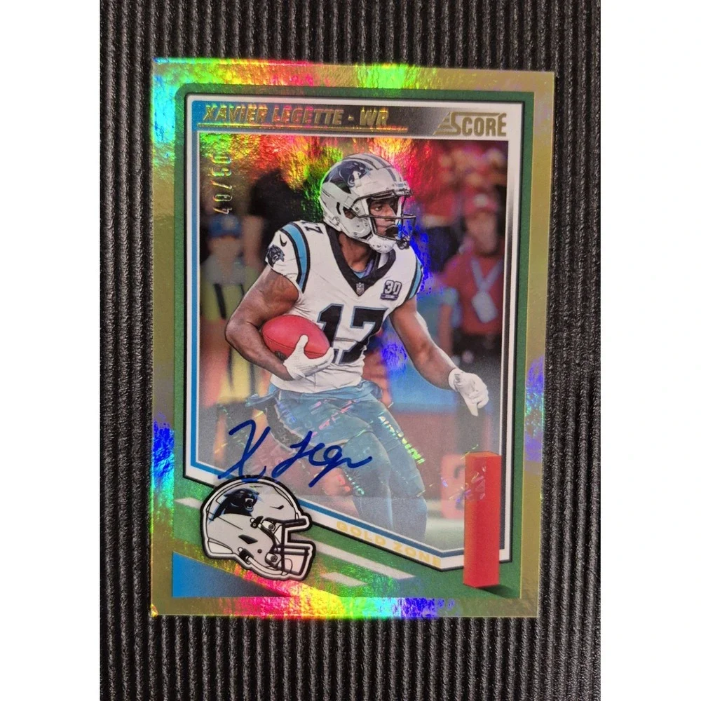 2025 Score Signatures Xavier Legette #217 Gold /50 (AU) SP Carolina Panthers